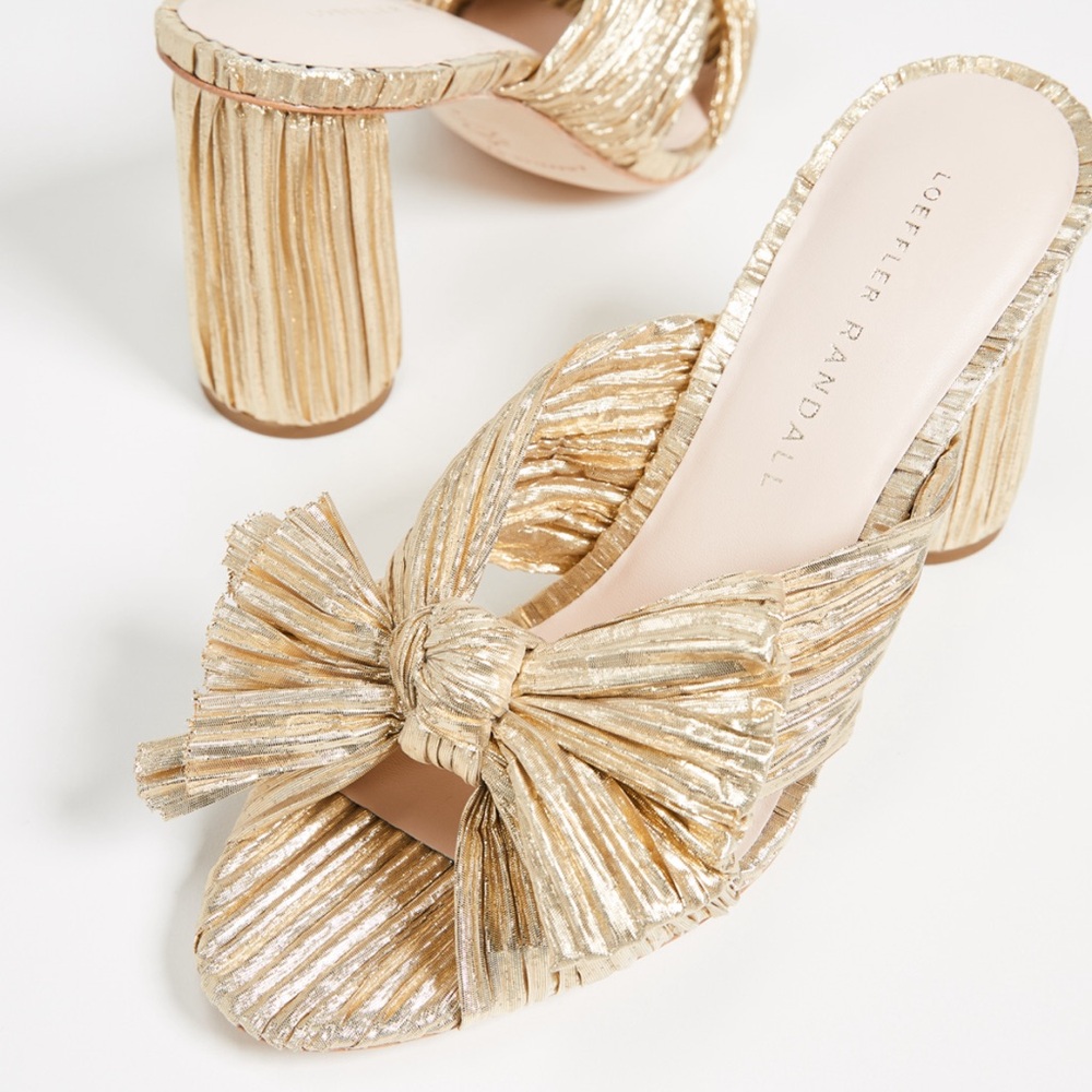 NEW Loeffler Randall Penny Pleated Bow Sandal